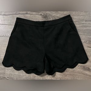 Boutique Suede Scalloped Shorts